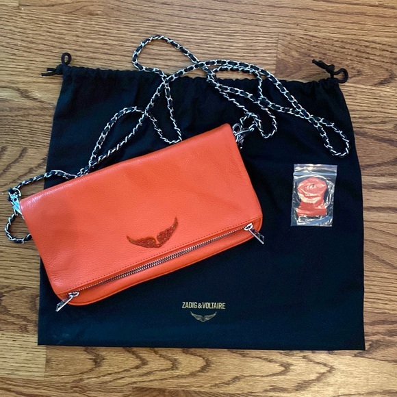 Zadig & Voltaire Bags Zadig And Voltaire Orange Chain Purse Poshmark